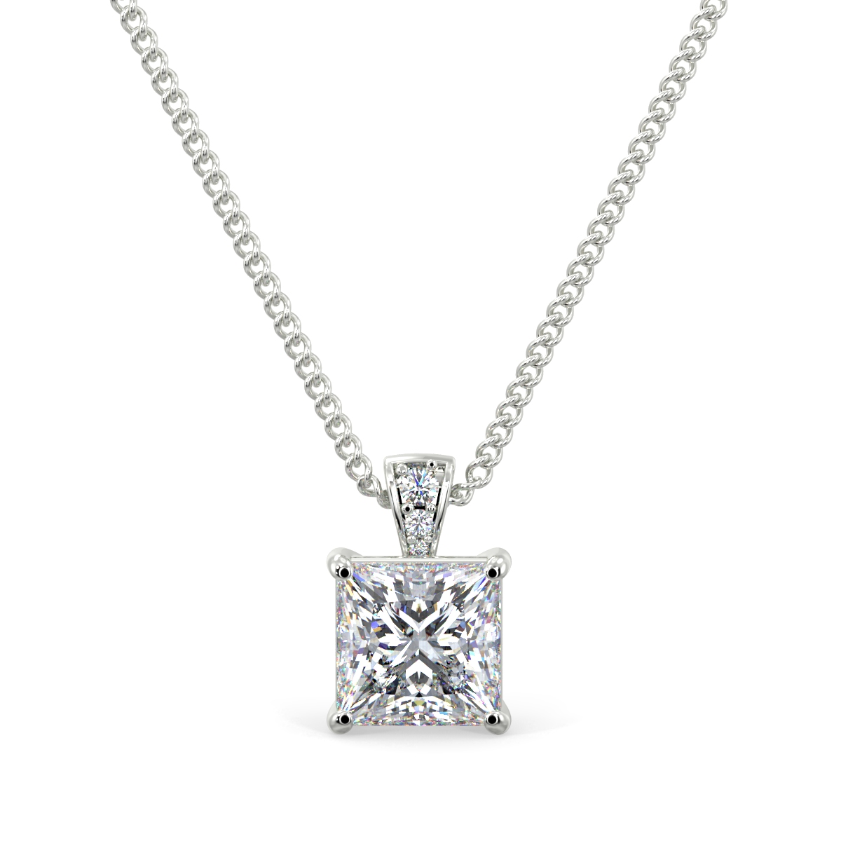 Princess Pave Bail Pendent