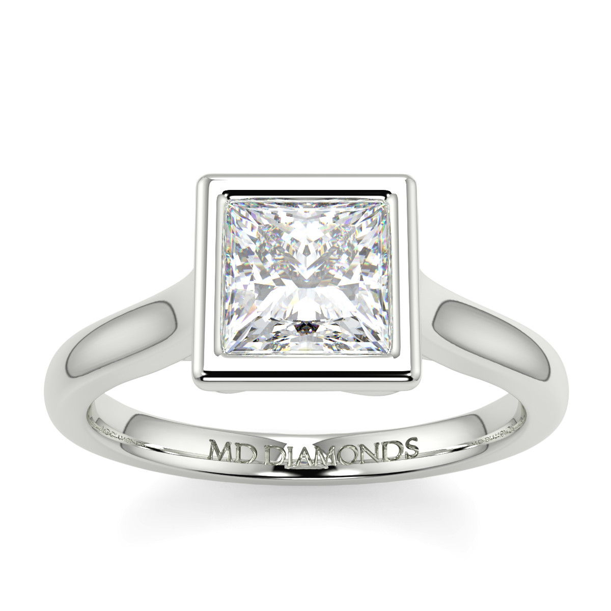 Princess  Rubover Solitaire Ring