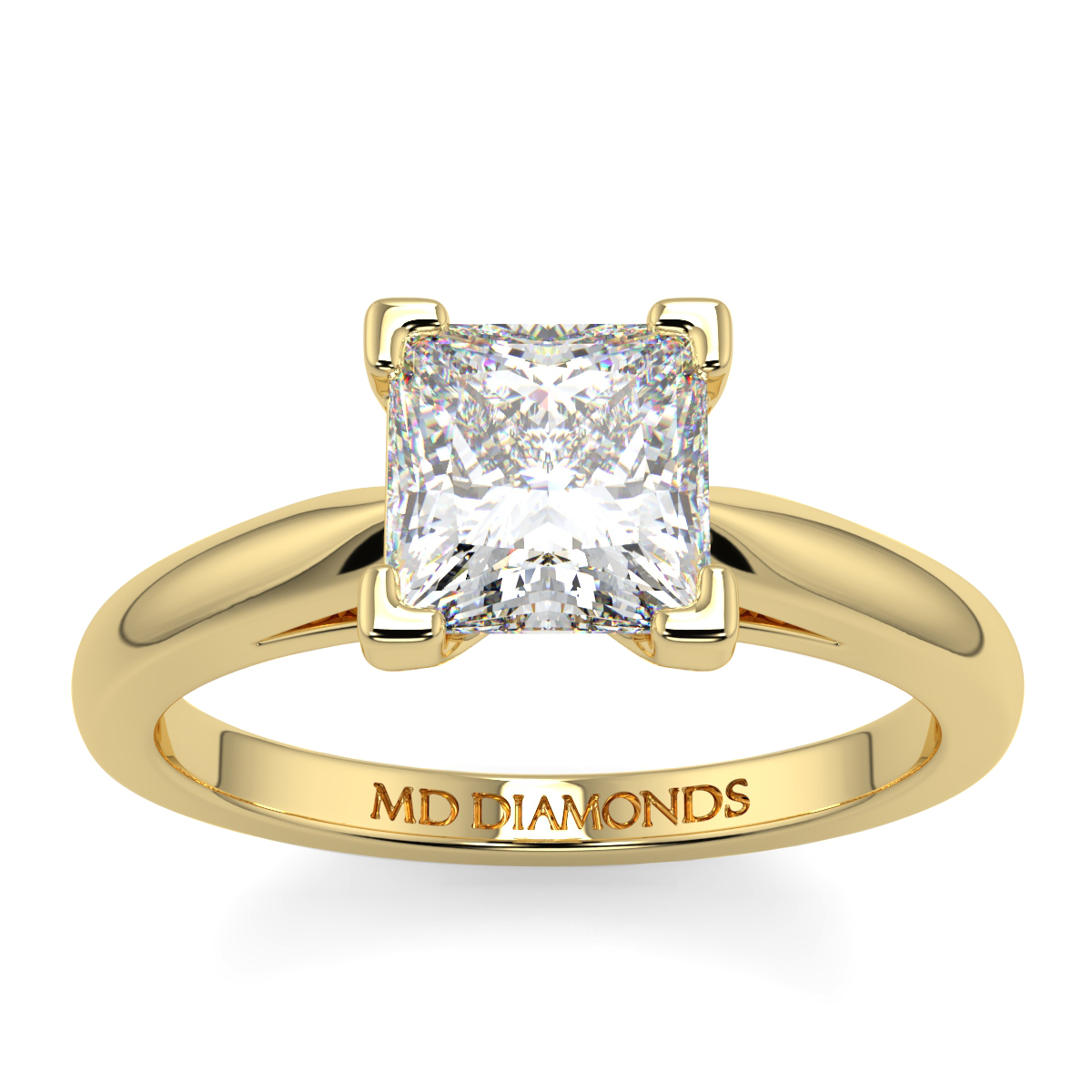 Princess 4 Claw Solitaire  Diamond Ring