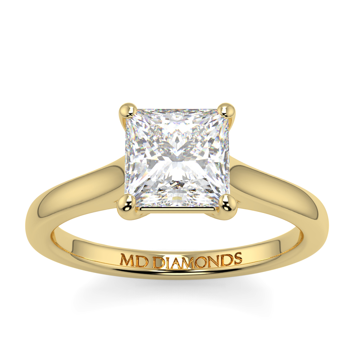Princess Wed Fit Uniform Solitaire Ring