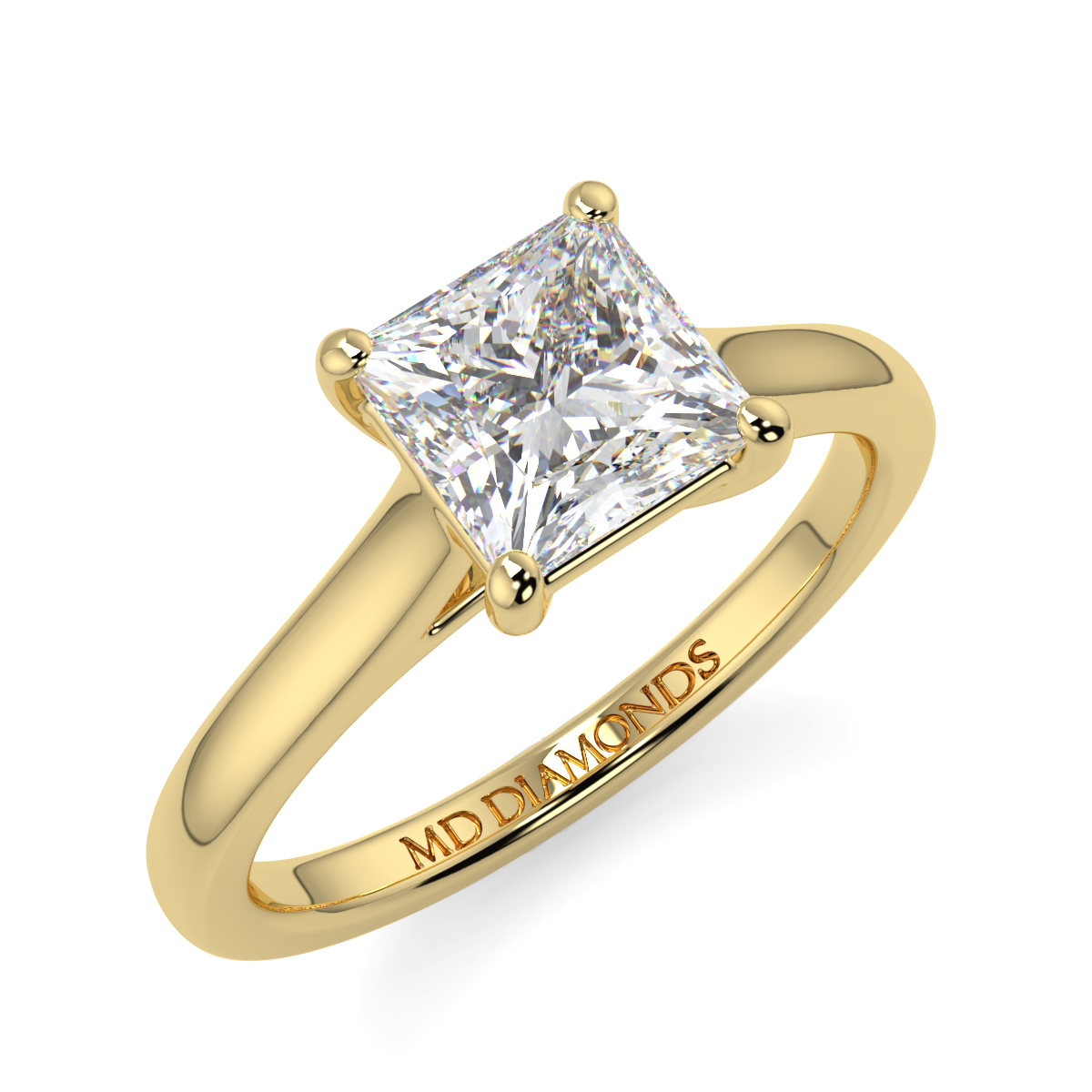 Princess Wed Fit Uniform Solitaire Ring