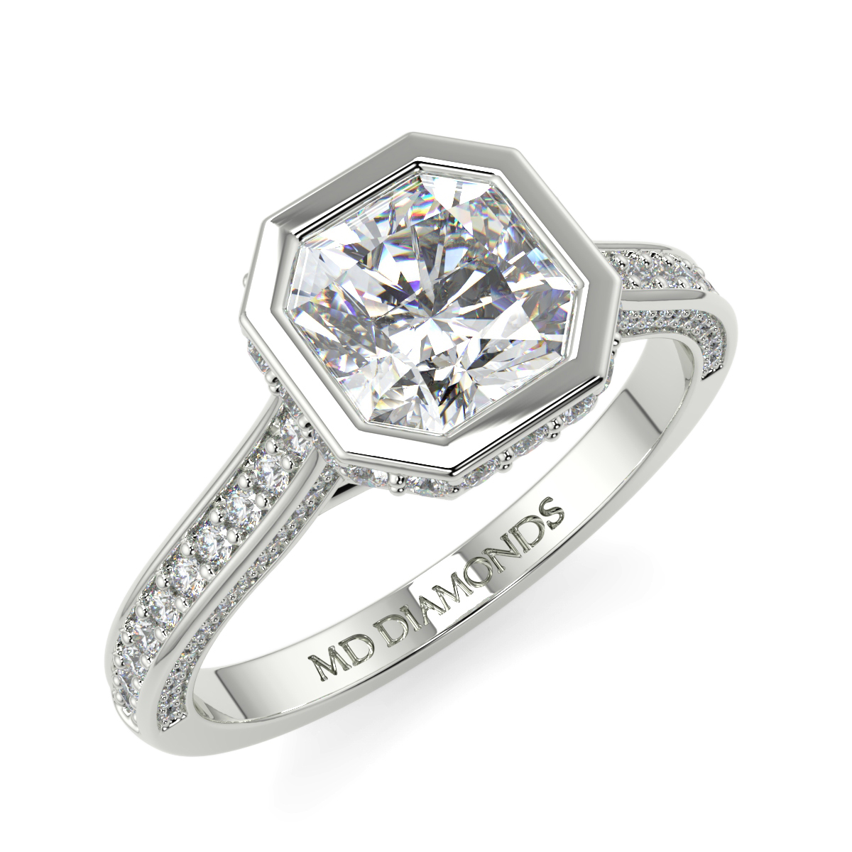 Asher Rubover Pave Set Diamond Ring