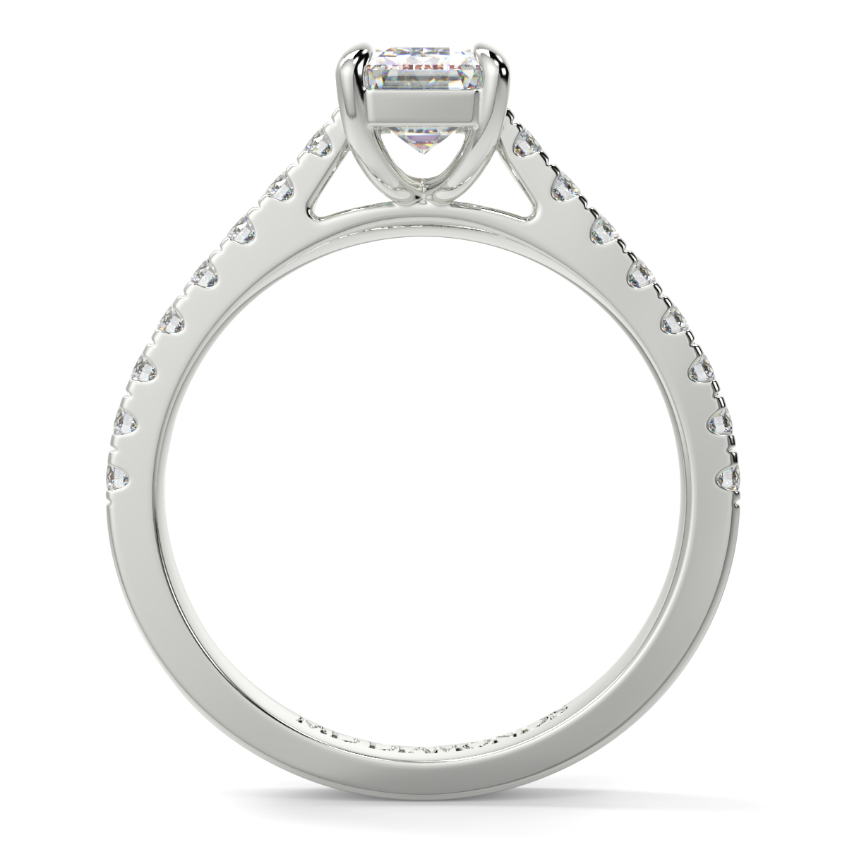Emerald Micro Set Diamond Ring
