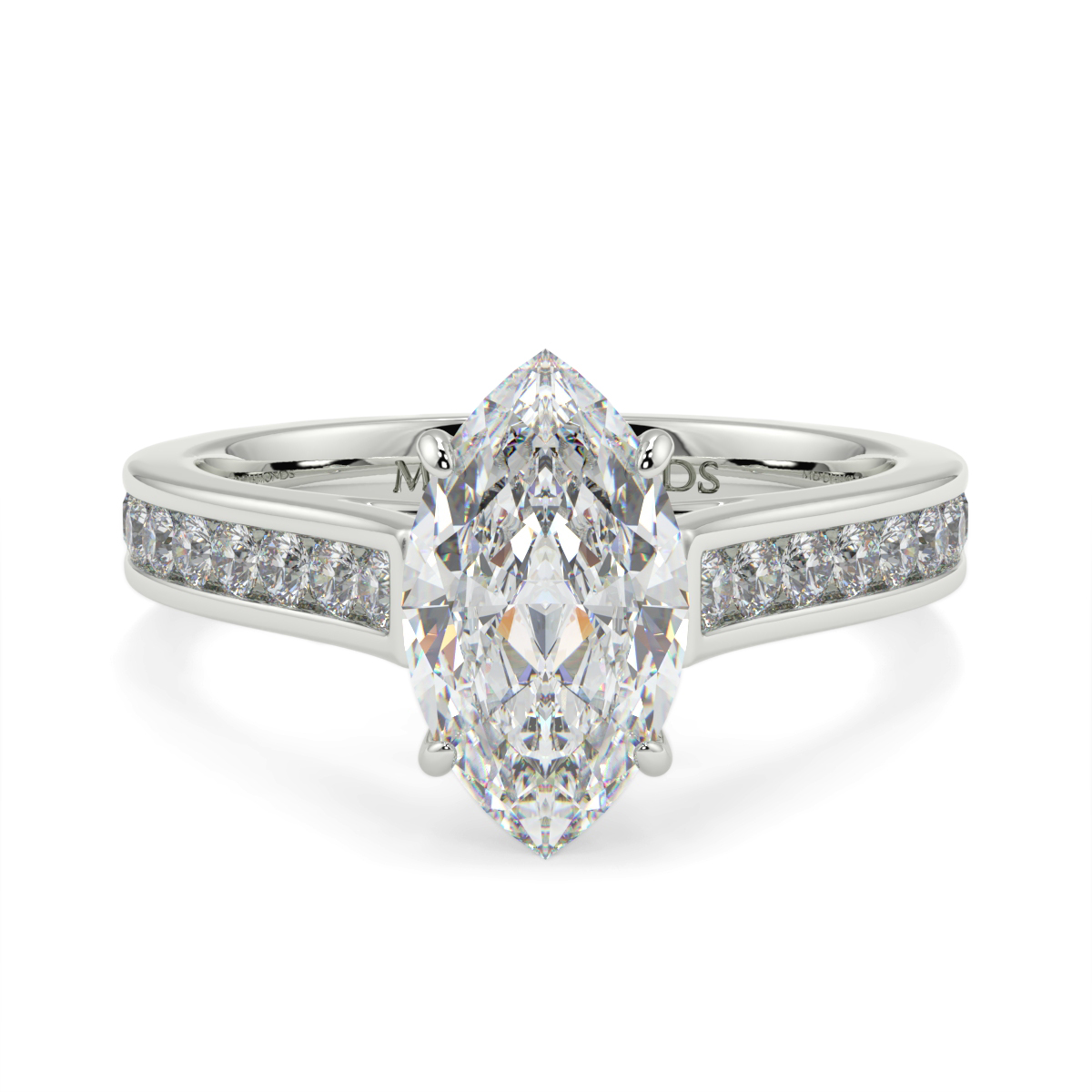 Marquise Channel Set Diamond Ring
