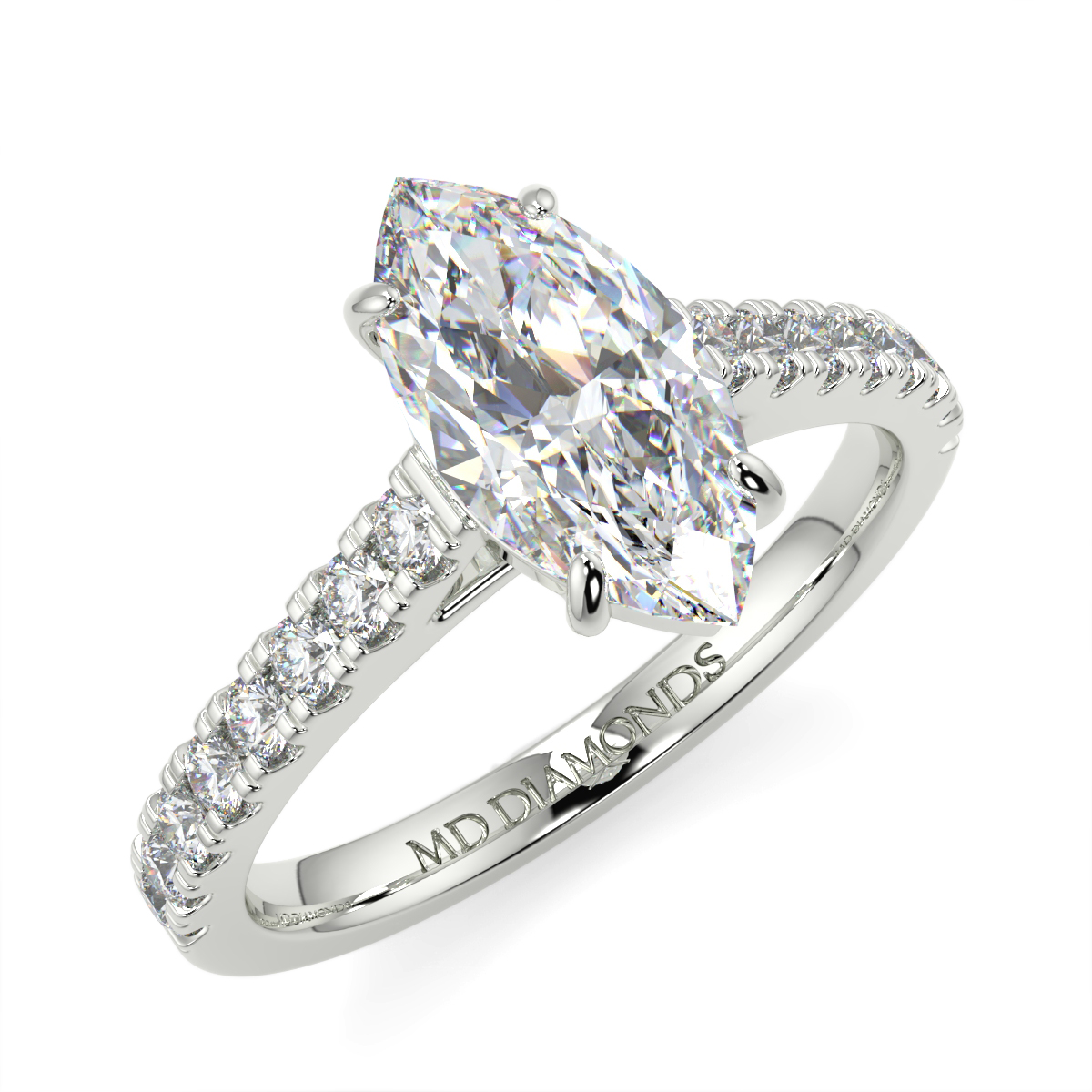 Marquise Microset Diamond Ring