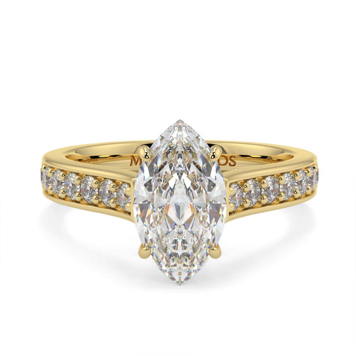 Marquise Pave Set Diamond Ring