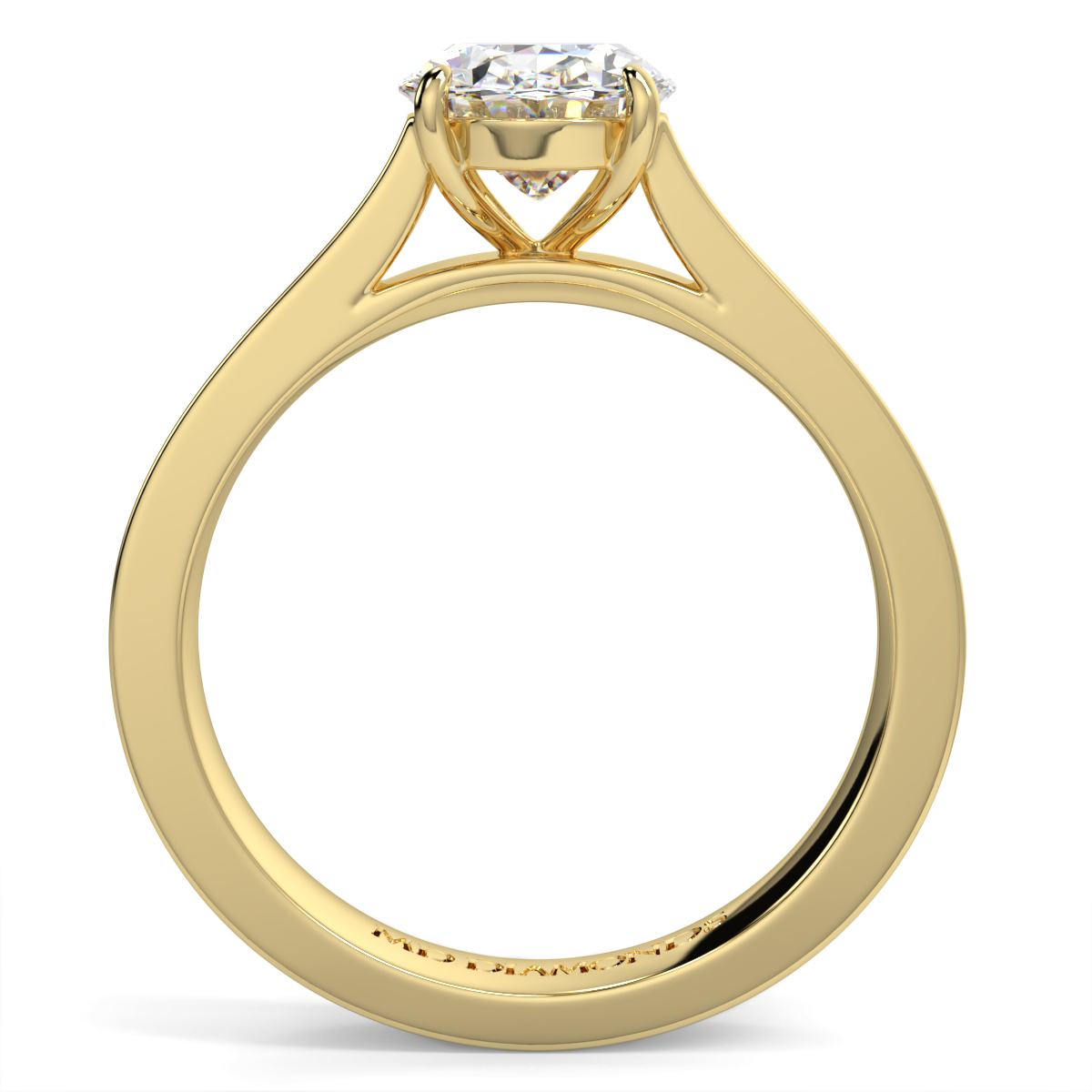 Oval Channel Set Diamond Ring