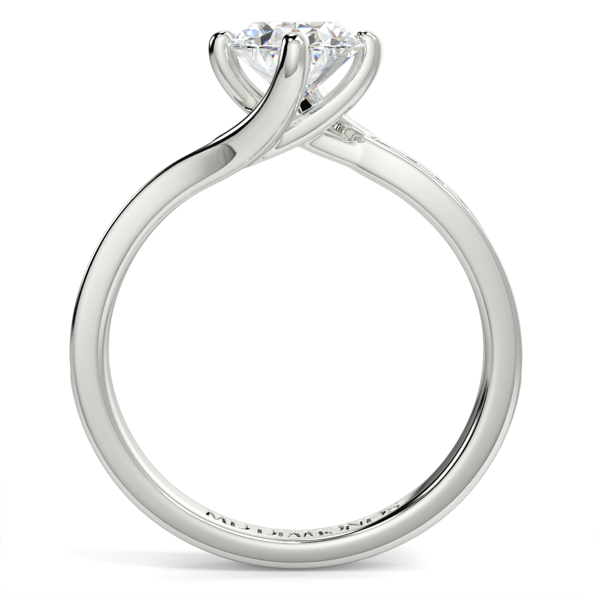 Oval Channel Set Twist Diamond Ring