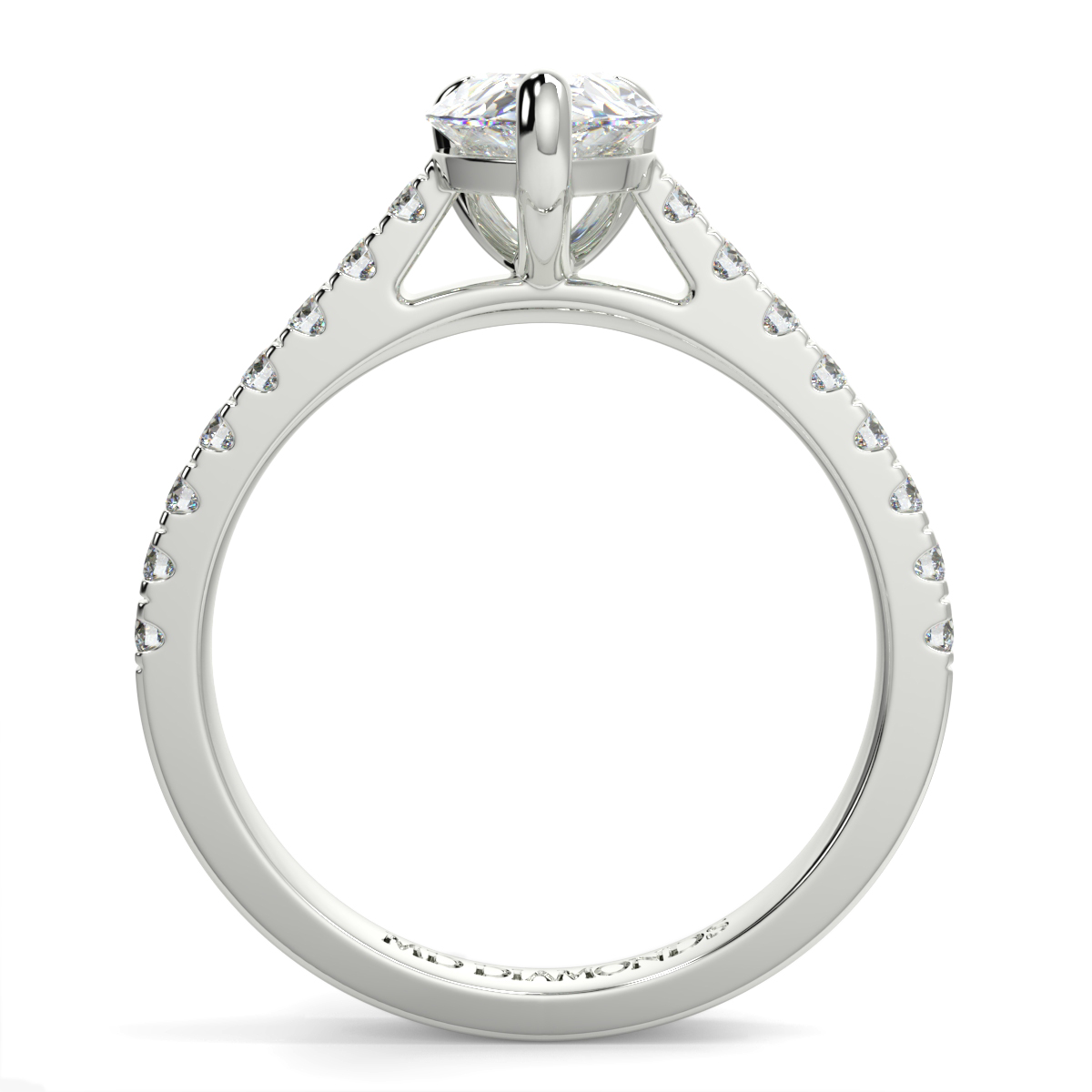 Pear Microset Diamond Ring