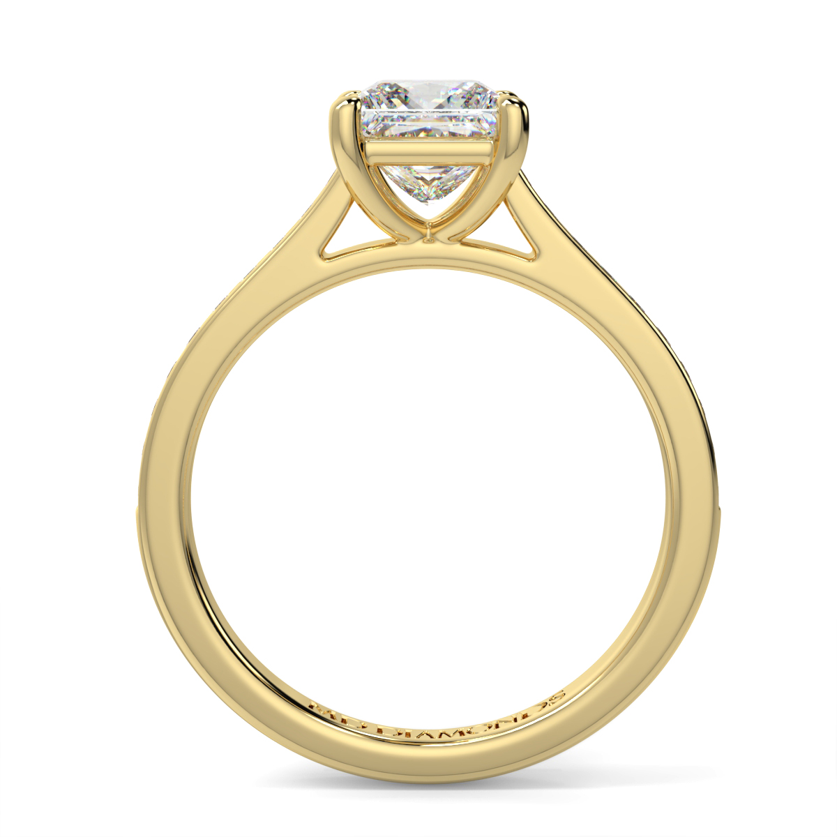 Princess Channel Set Wed Fit Diamond Ring