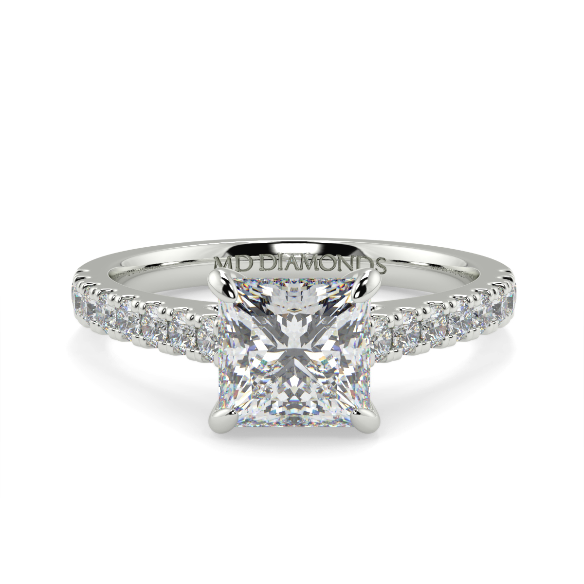 Princess Micro Set Diamond Ring