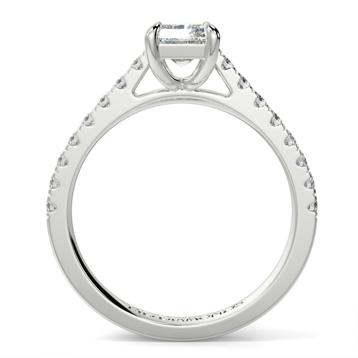 Radiant Micro Set Diamond Ring