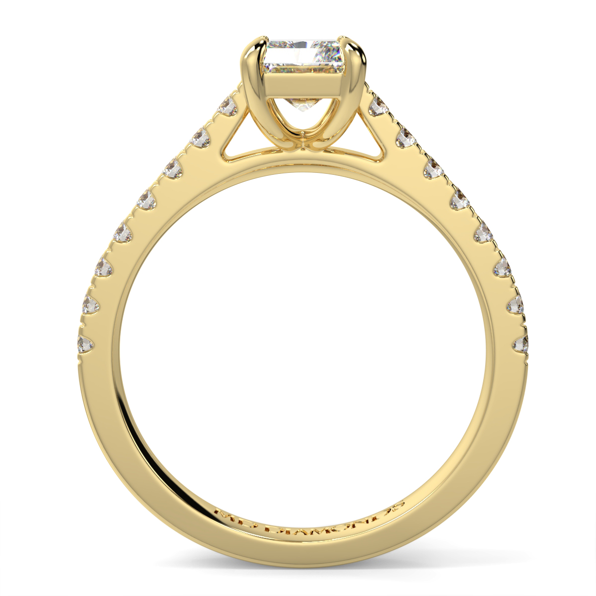 Radiant Micro Set Diamond Ring