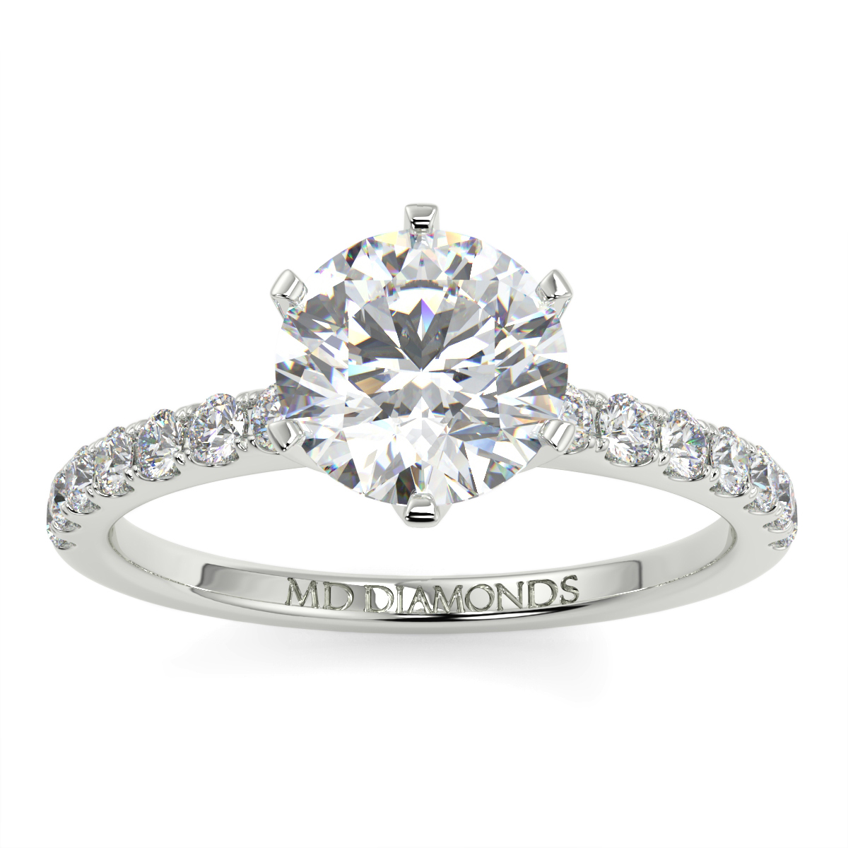 Round Microset Diamond Ring 2