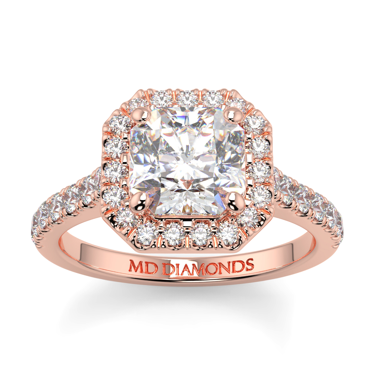 Asher Halo Microset Diamond Ring