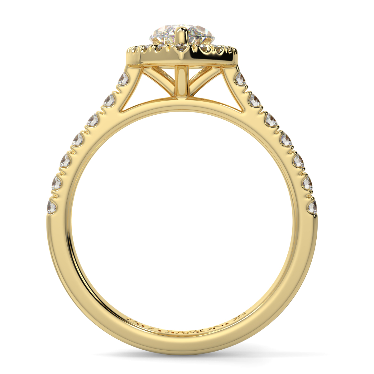 Marquise Microset Halo Ring