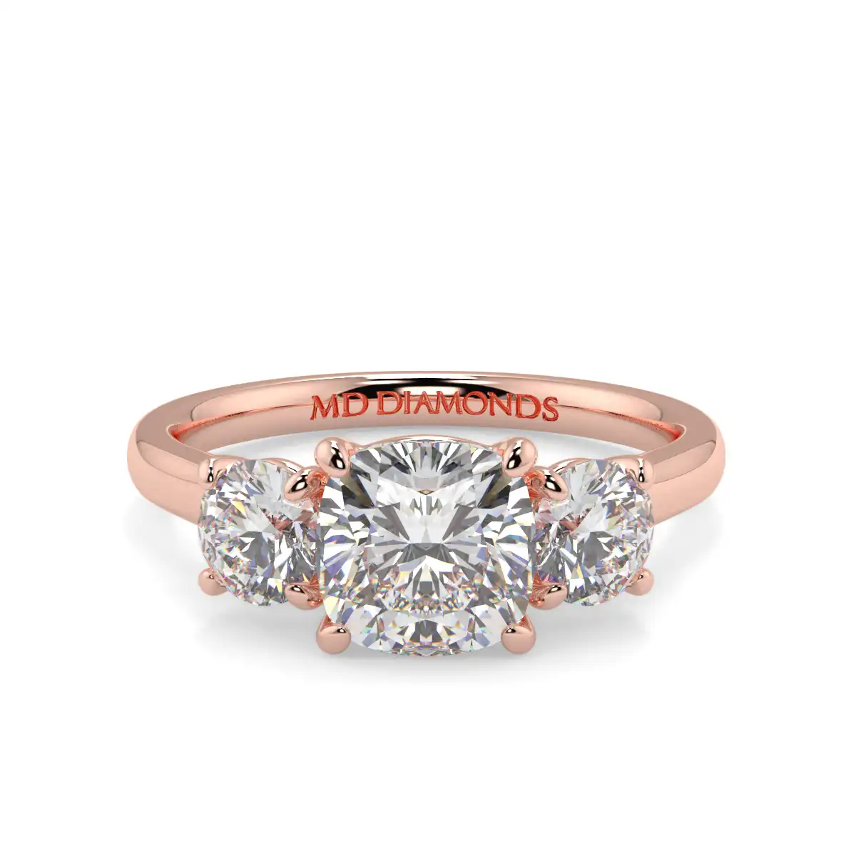 Cushion And Round Trilogy Ring