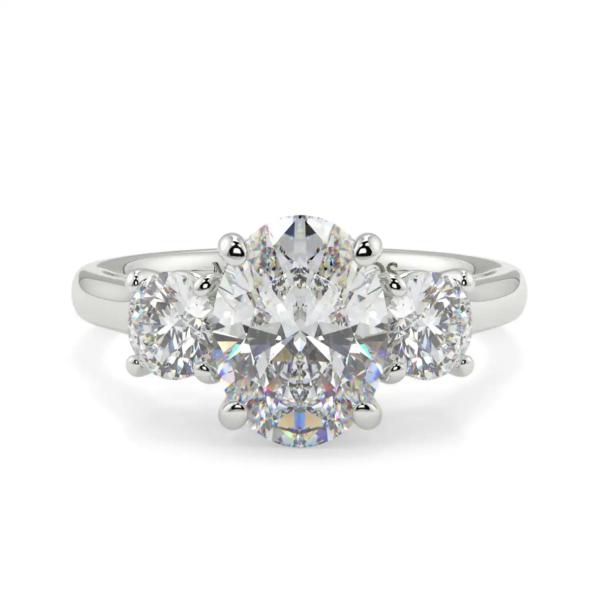 Oval With Round Trilogy Ring