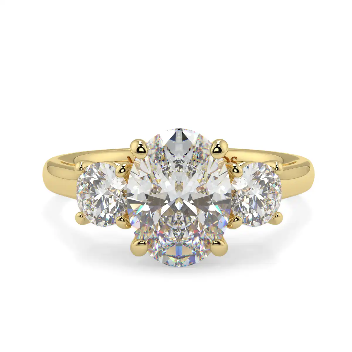 Oval With Round Trilogy Ring
