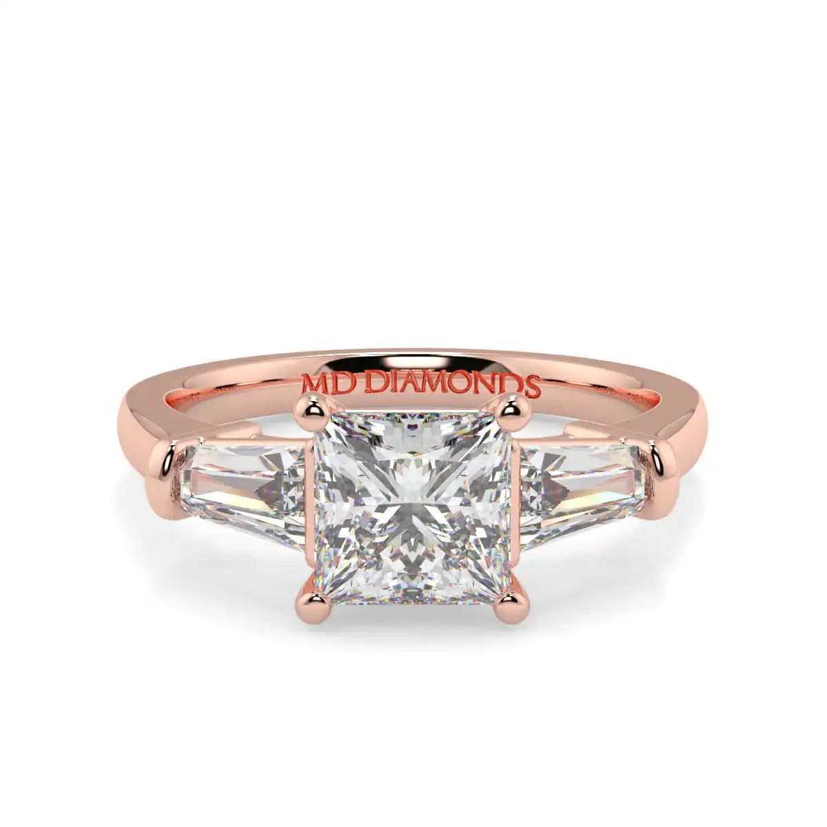 Princess With Baguett Trilogy Ring