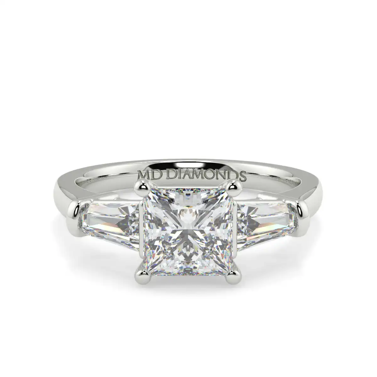 Princess With Baguett Trilogy Ring