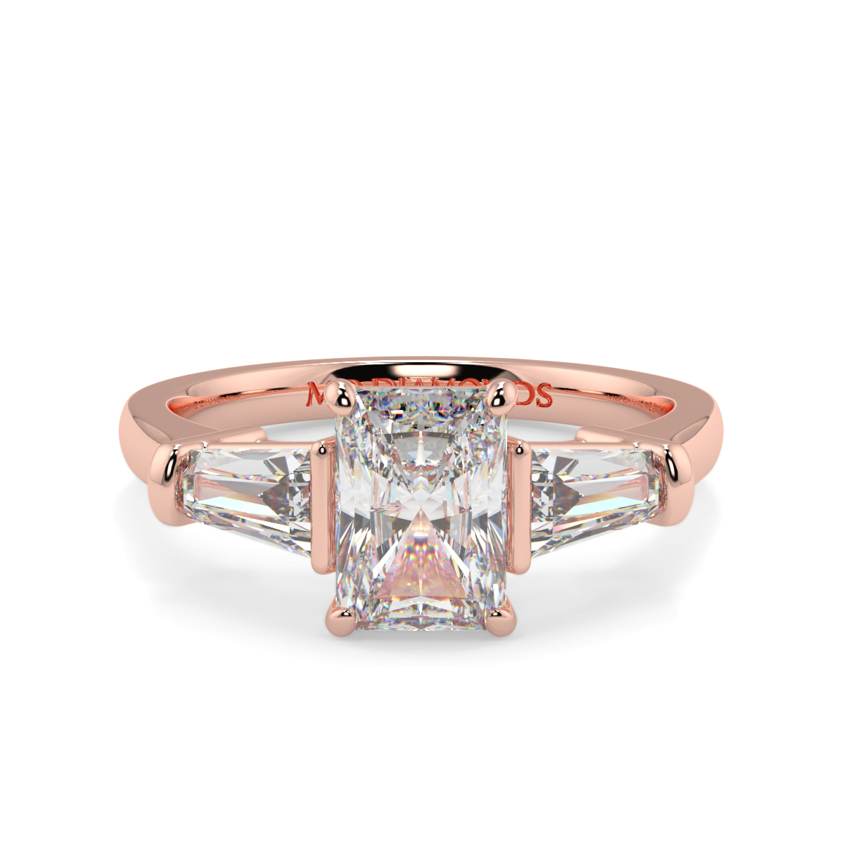 Radiant With Baguett Trilogy Ring