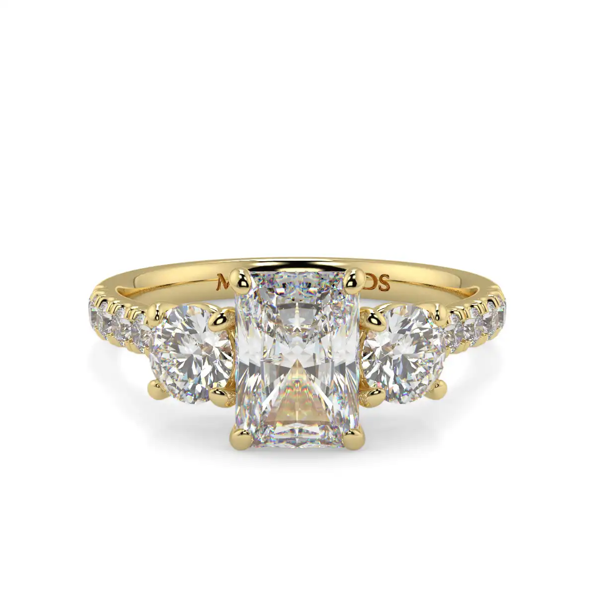 Radiant With Round Microset Trilogy Ring