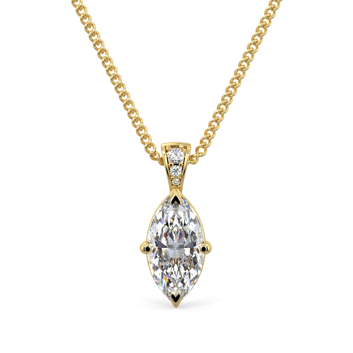 Marquise Pave Bail Pendent