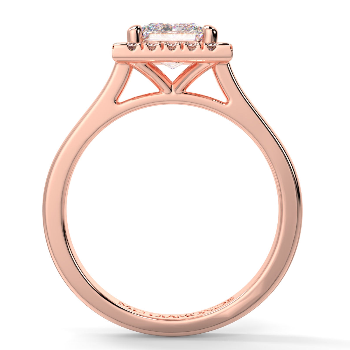 Princess Microset Halo Diamond Ring