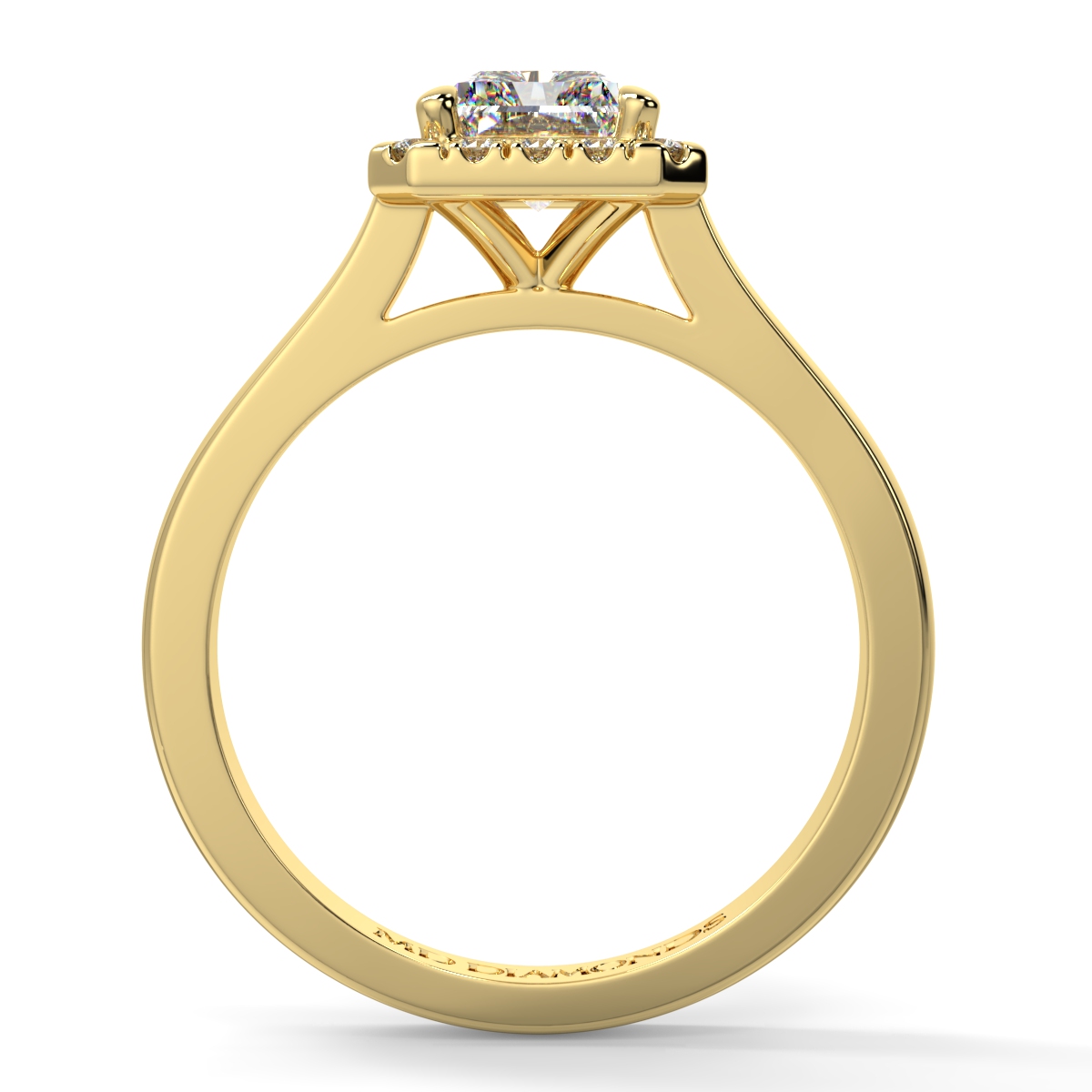 Radiant Microset Halo Diamond Ring