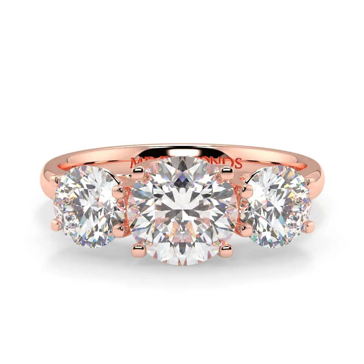 Round Lucida Trilogy Diamond Ring