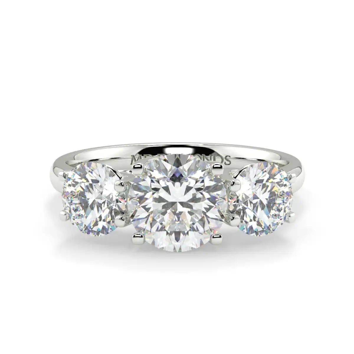 Round Lucida Trilogy Diamond Ring