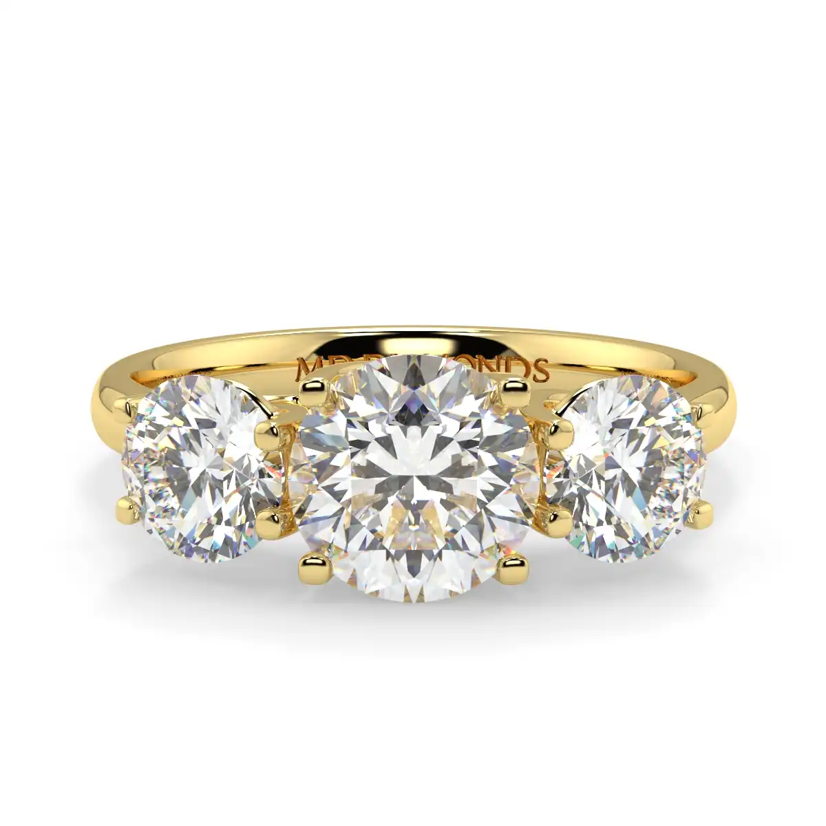Round Lucida Trilogy Diamond Ring