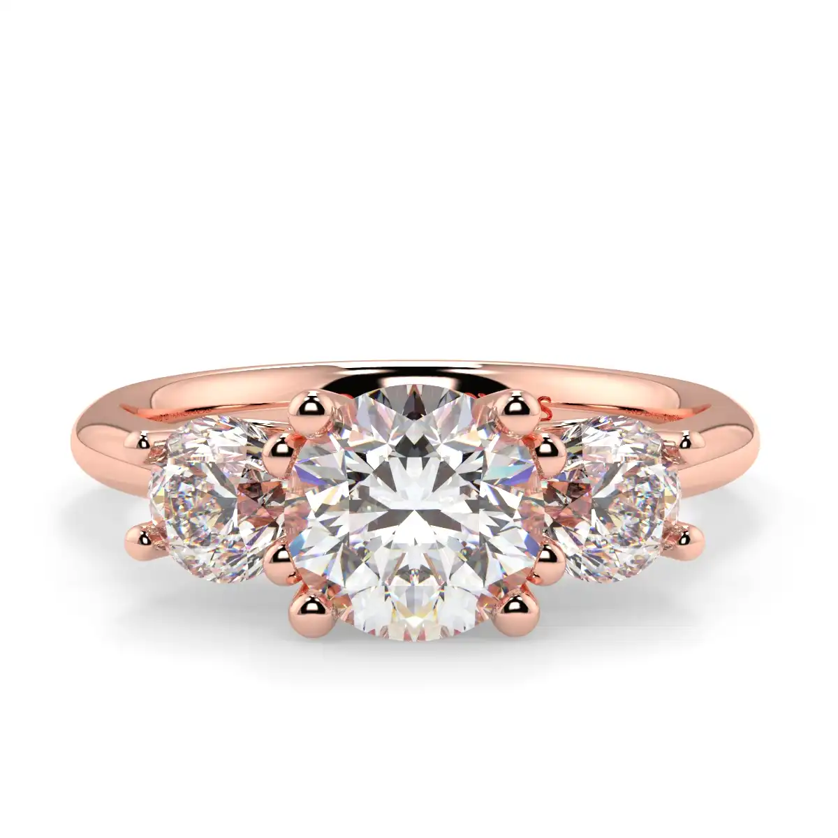 Round Trilogy Diamond Ring