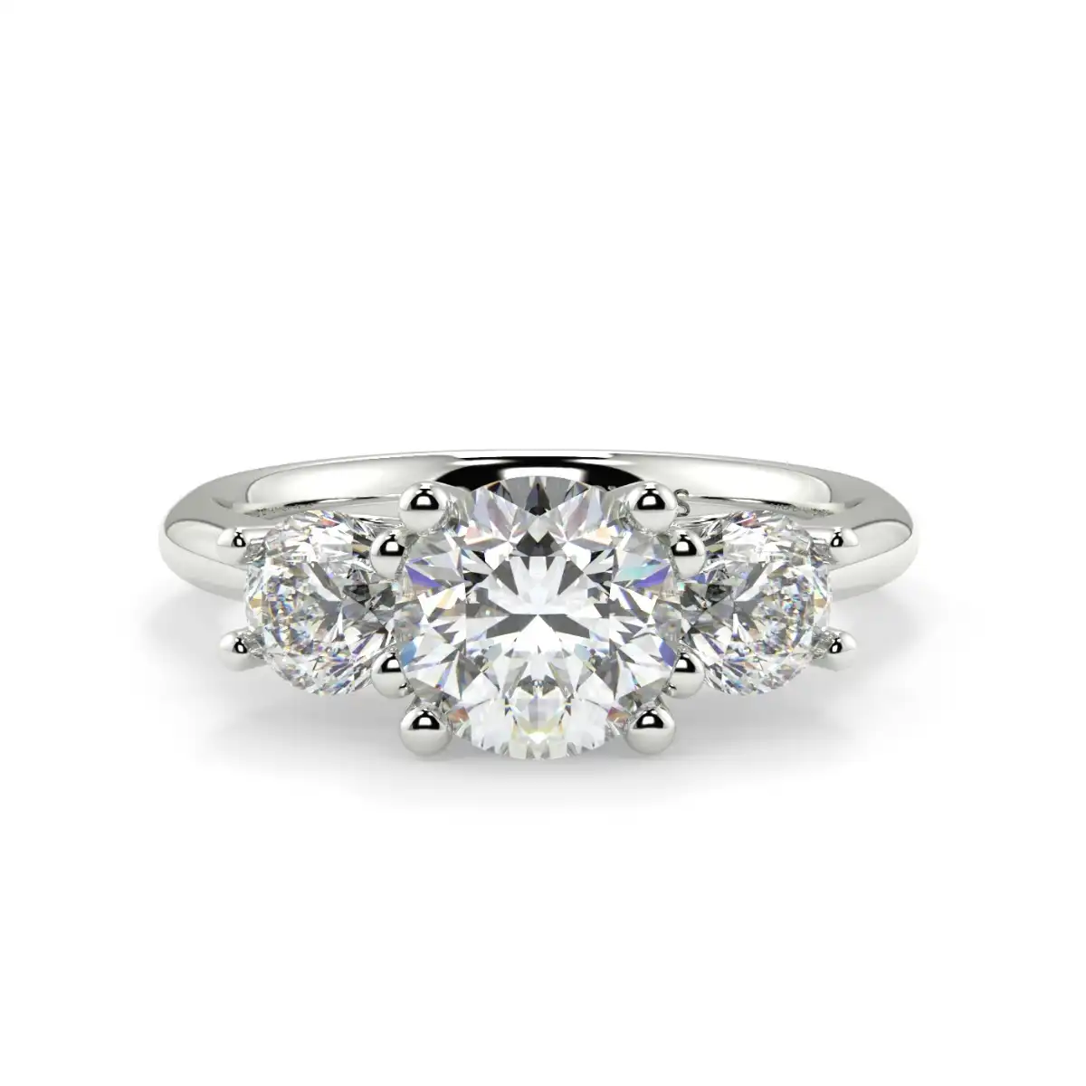 Round Trilogy Diamond Ring