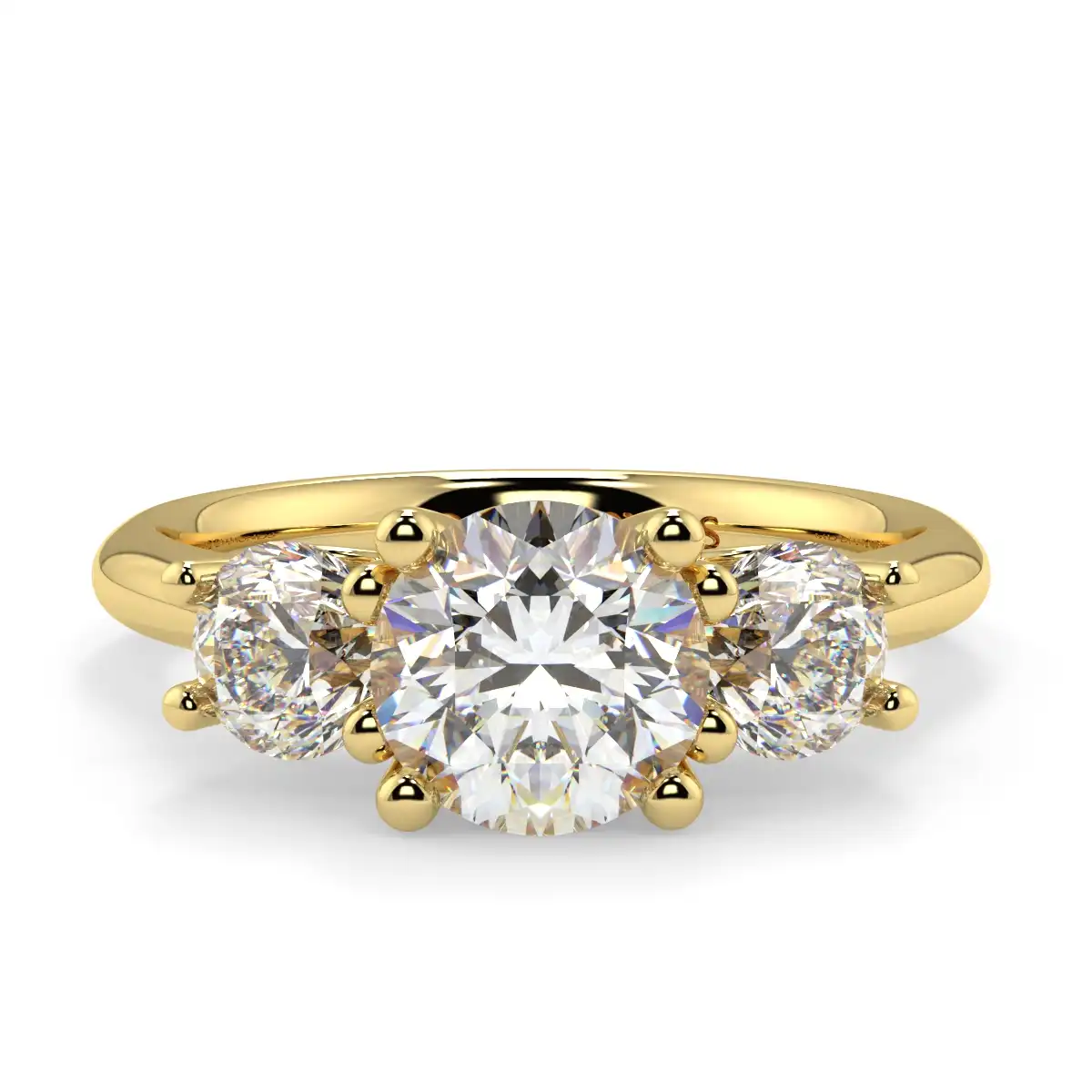 Round Trilogy Diamond Ring