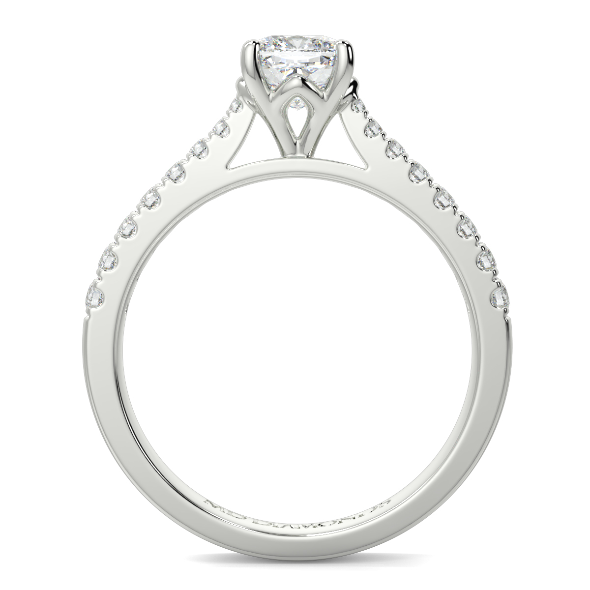 Cushion Micro Set Diamond Ring