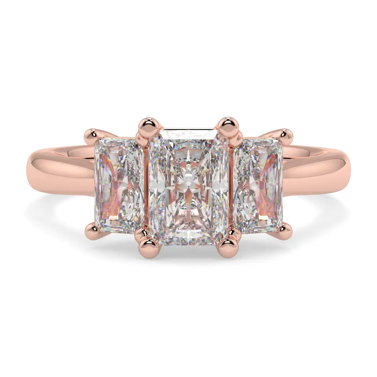 Emerald Trilogy Diamond Ring