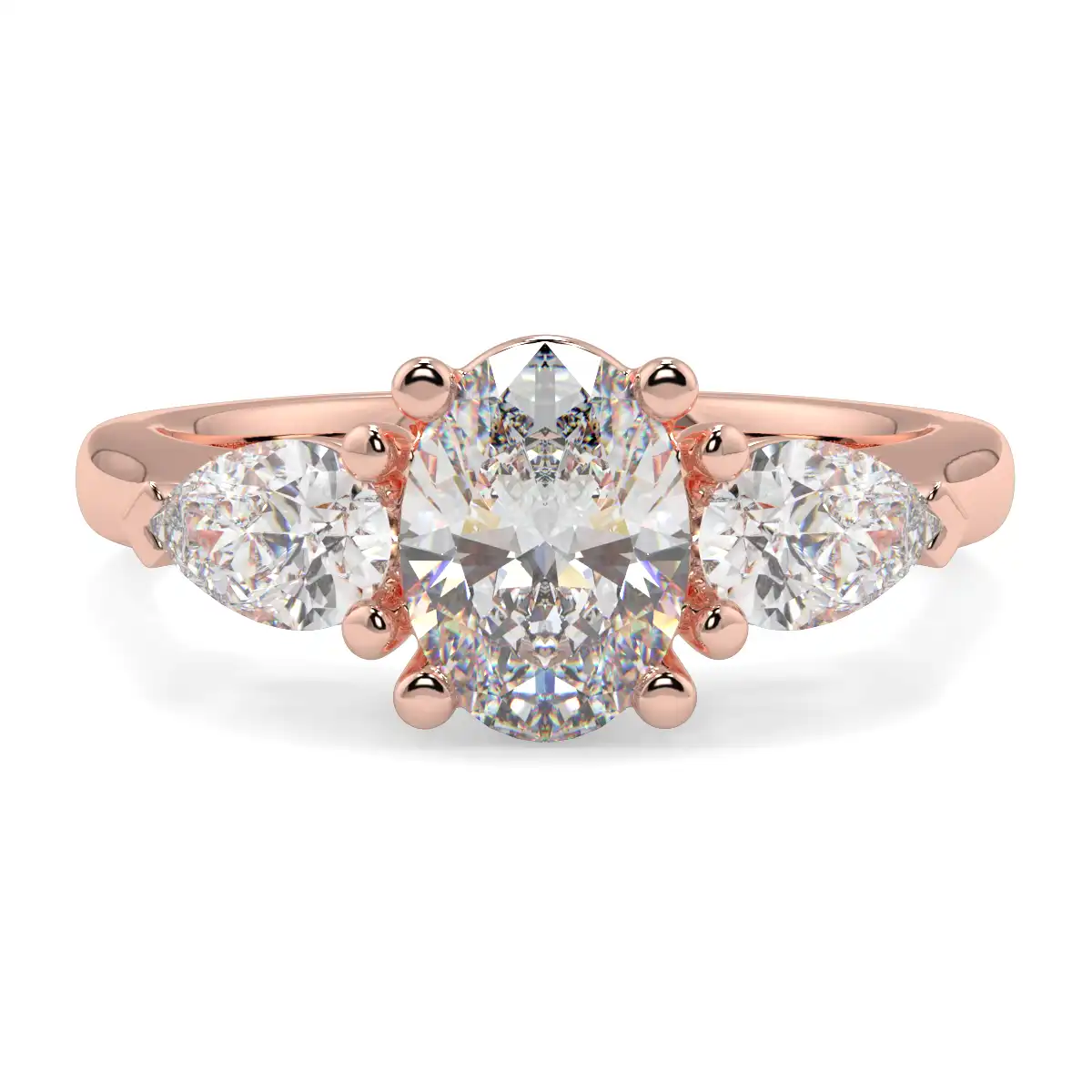 Oval With Pear Trilogy Ring