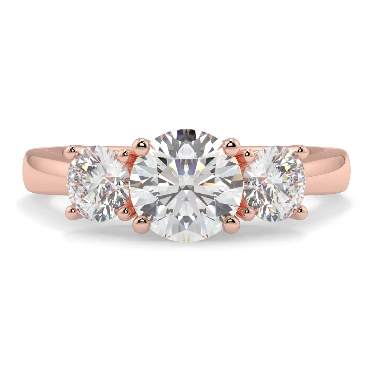 Round Trilogy Diamond Ring