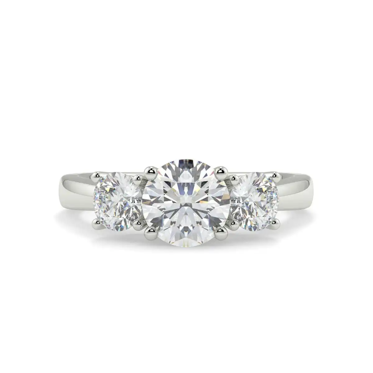 Round Trilogy Diamond Ring
