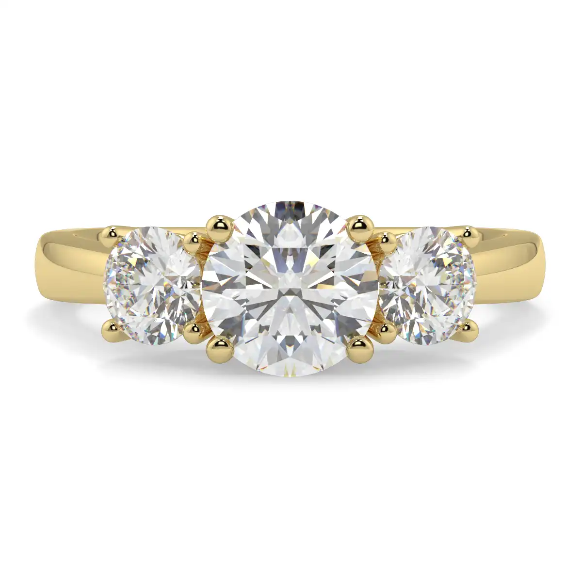 Round Trilogy Diamond Ring