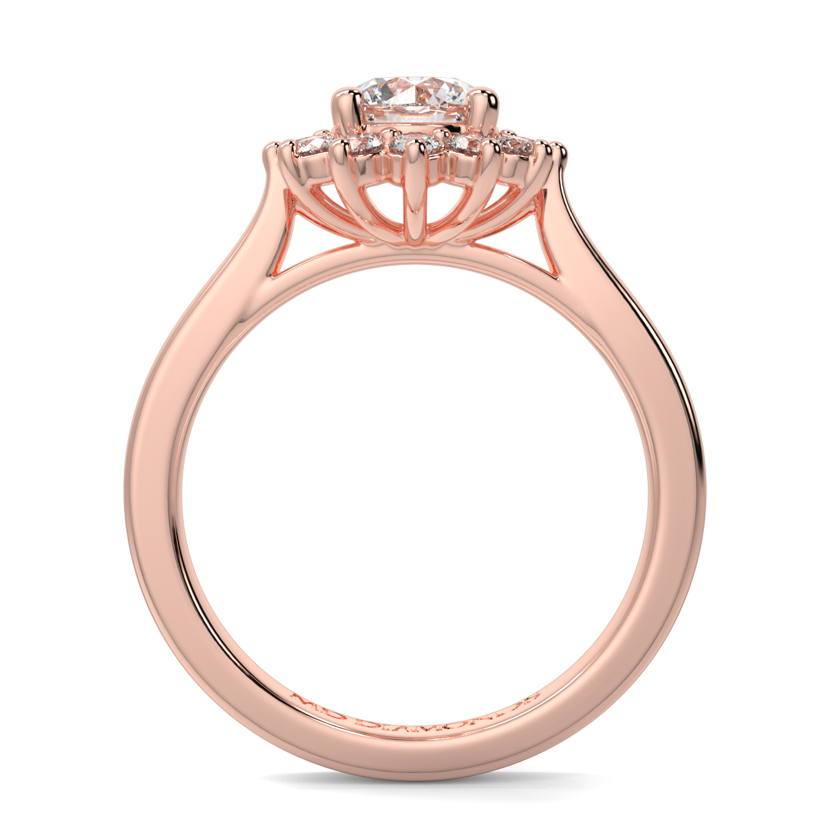 Round Halo Diamond Engagement Ring