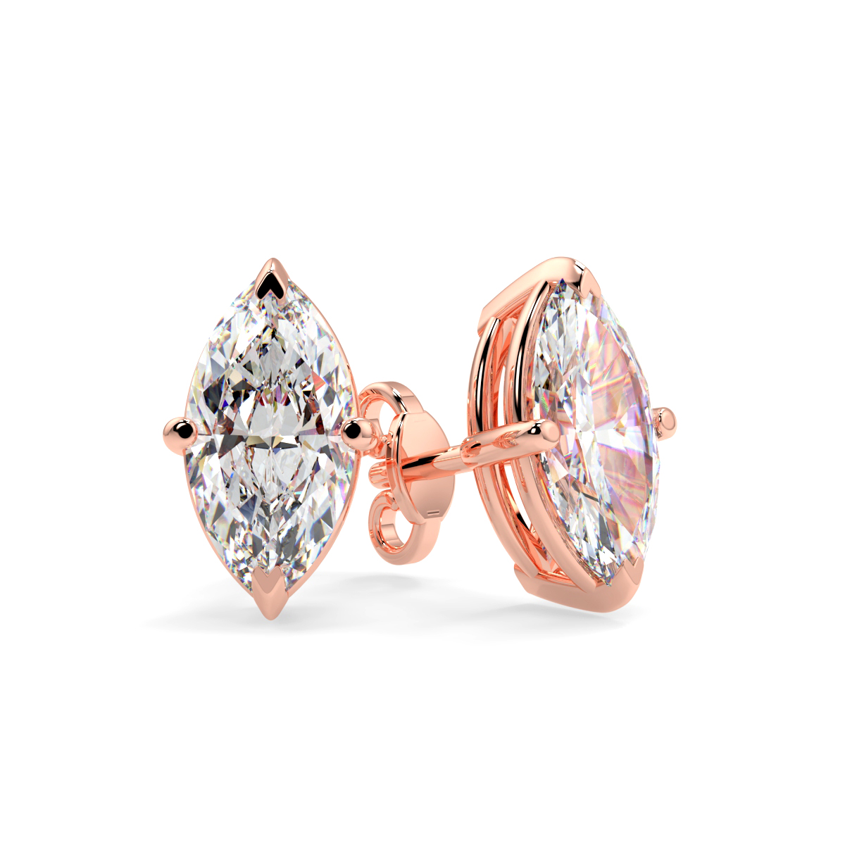 Marquise Solitare Earrings