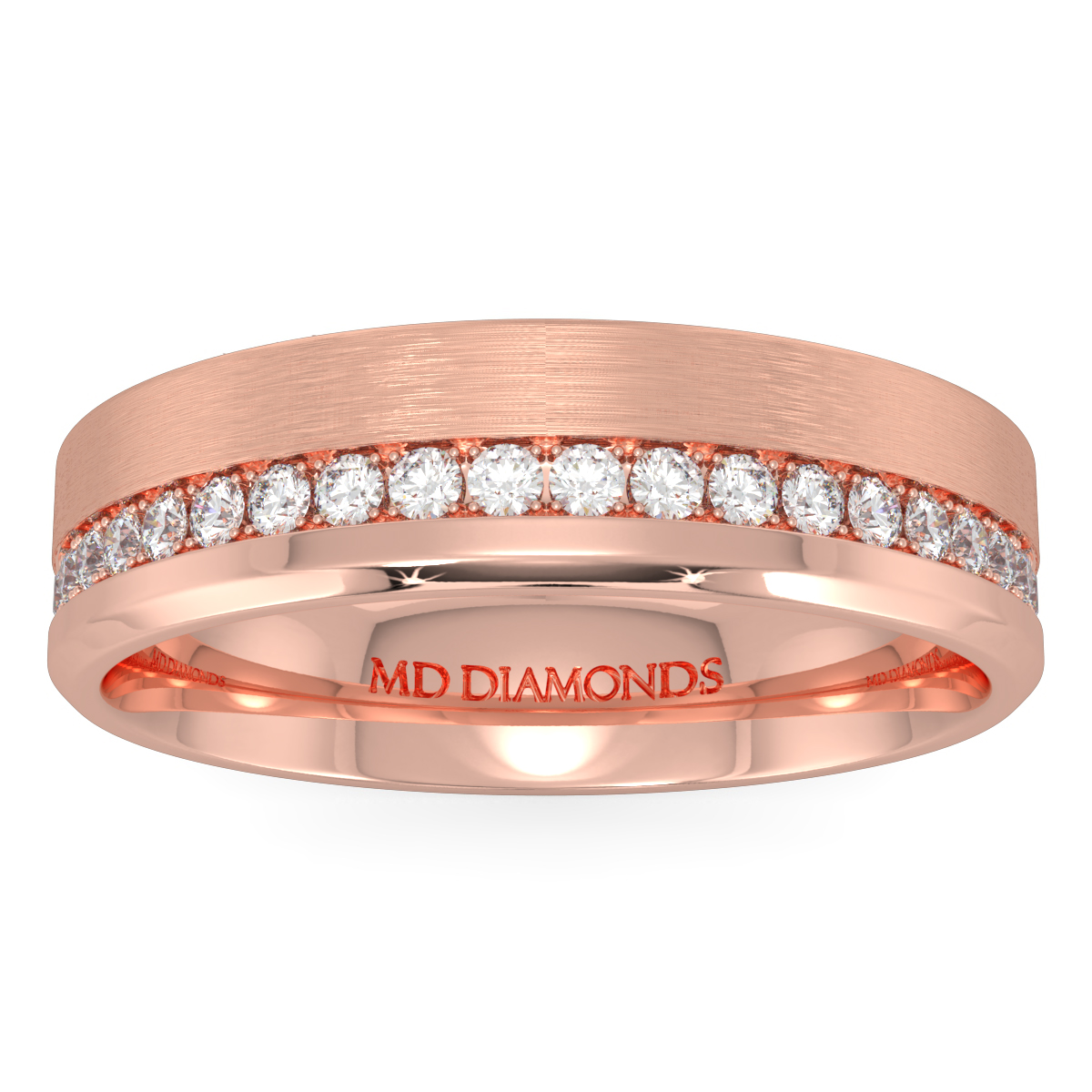 Men's Pave Set Diamond Wedding Band