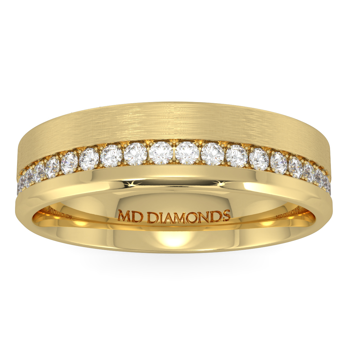 Men's Pave Set Diamond Wedding Band
