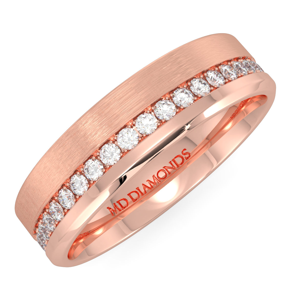 Men's Pave Set Diamond Wedding Band