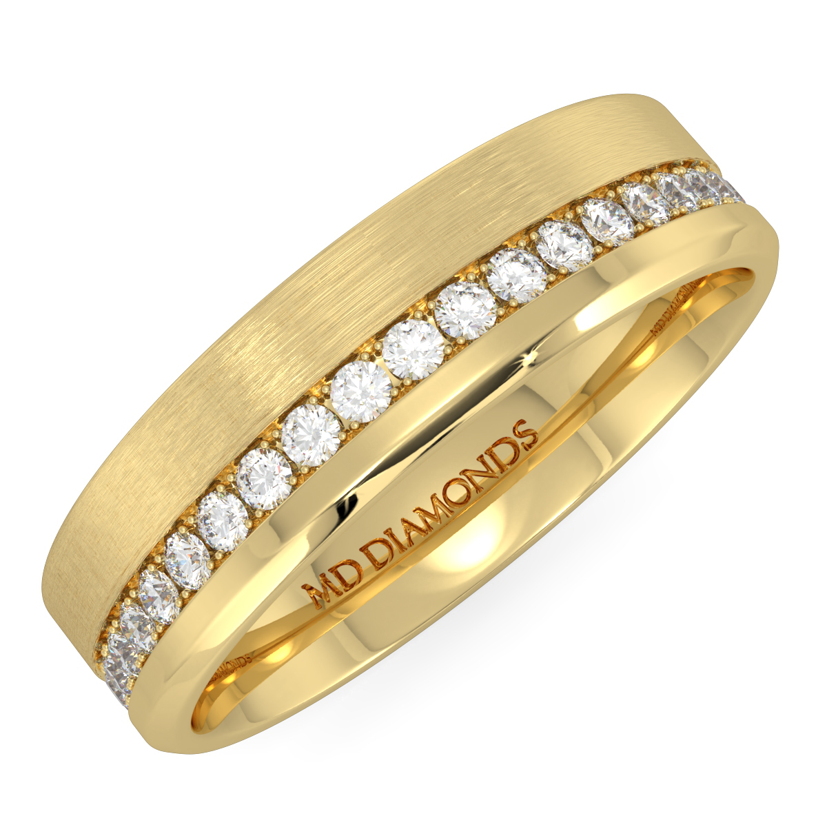 Men's Pave Set Diamond Wedding Band