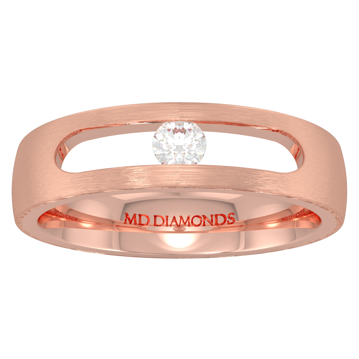 Men's Tension Set Diamond Wedding Band