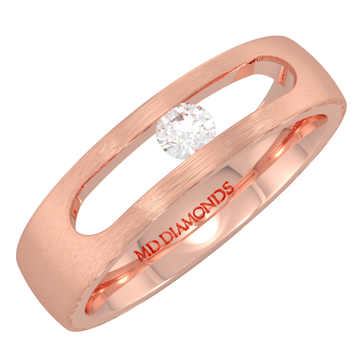 Men's Tension Set Diamond Wedding Band